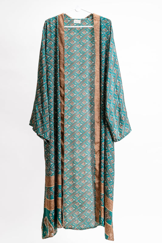 Moonflow robe-kimono - Mystical Turquoise