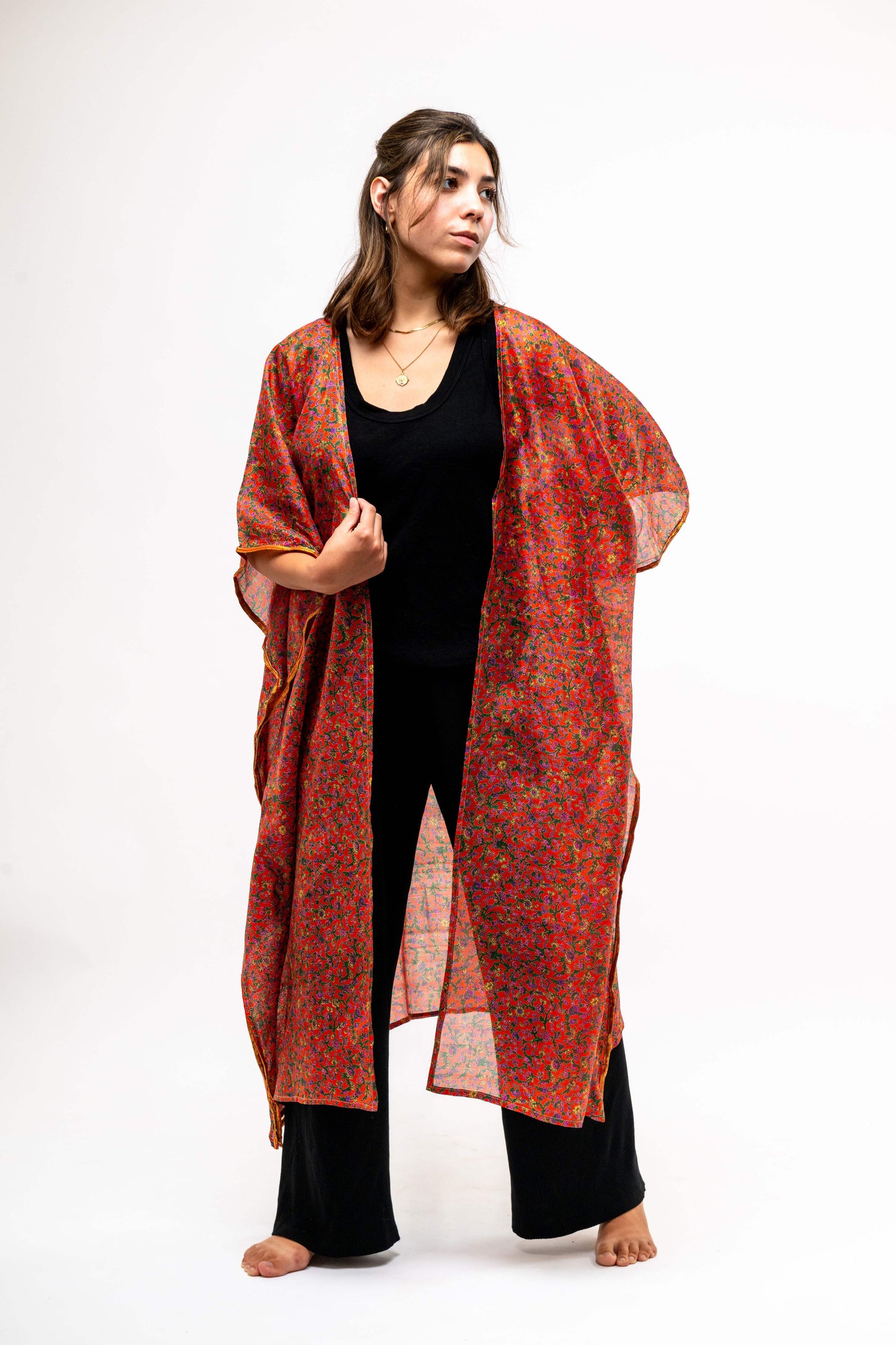 Aura wrap kimono - Earthy Red