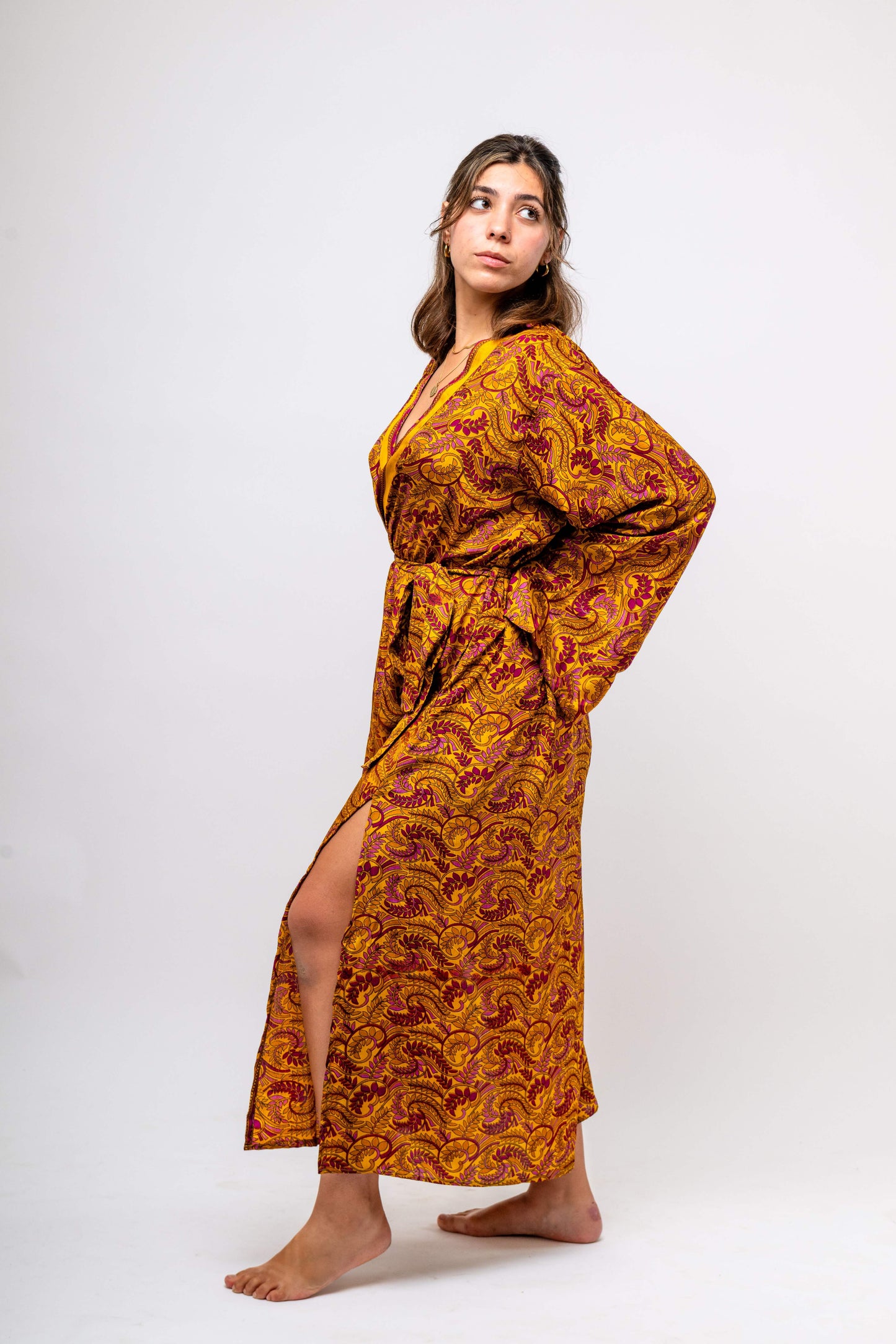 Moonflow robe-kimono - Majestic Orange